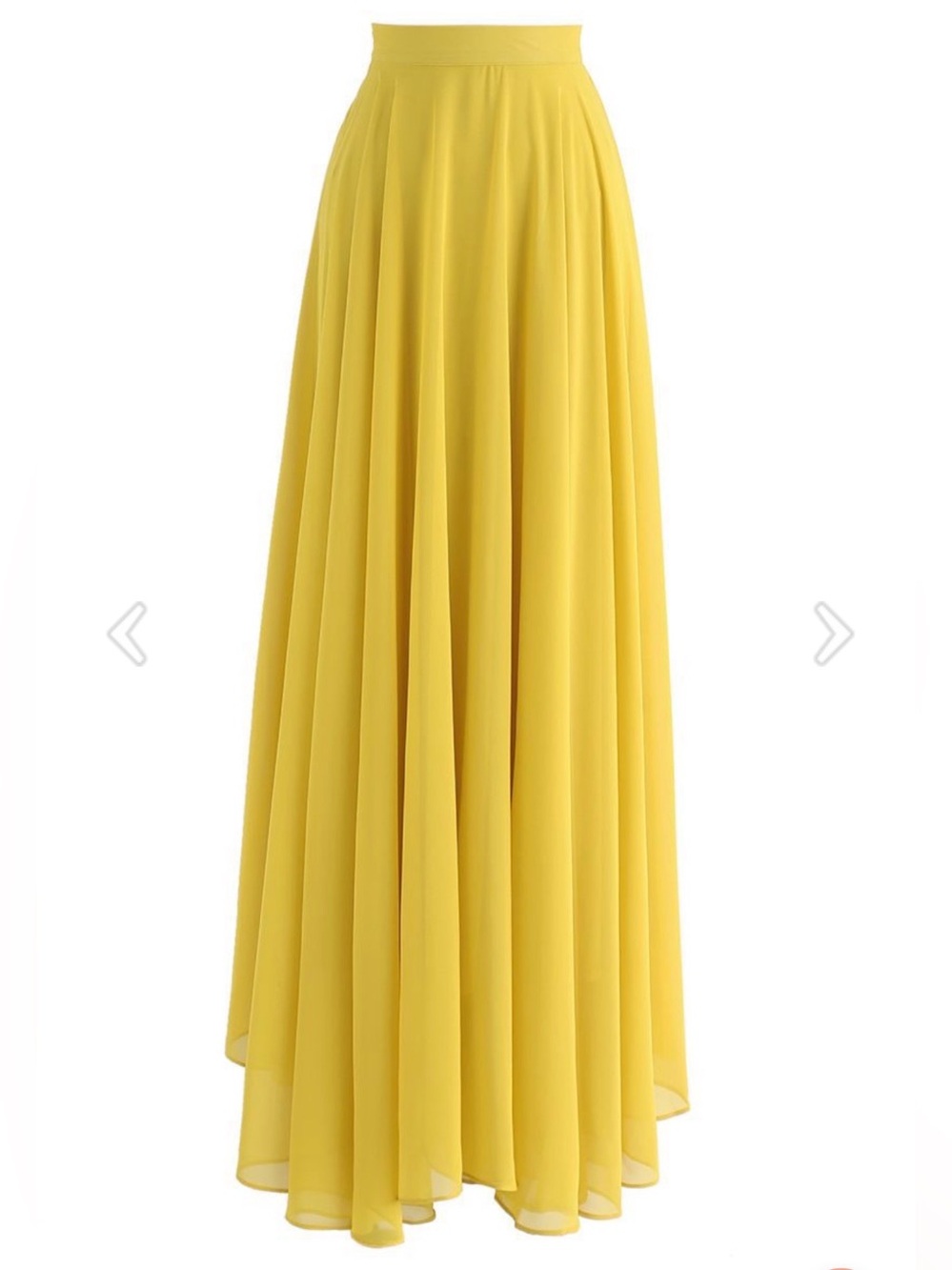 Chicwish Golden Yellow Pleated Maxi Skirt